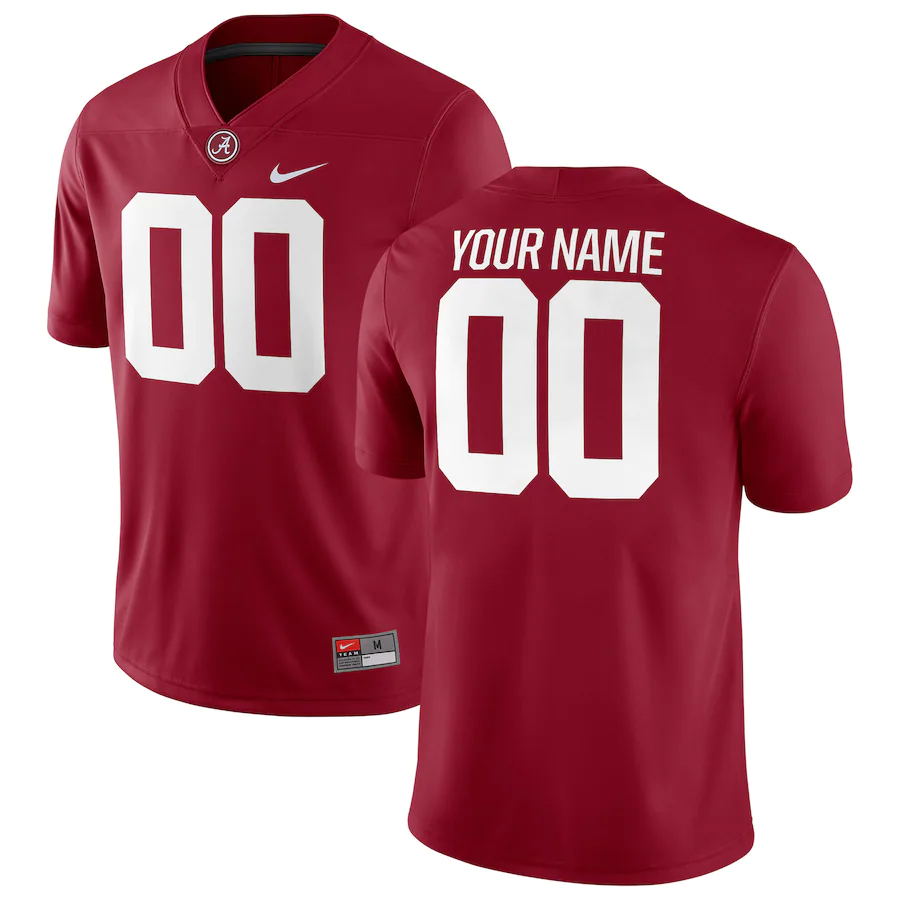 Men Alabama Crimson Tide Nike Football Custom Game NCAA Jersey - Crimson